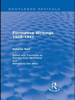 cover image of Formative Writings (Routledge Revivals)